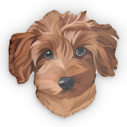 Custom Shaped Modern Pet Portrait Pillow